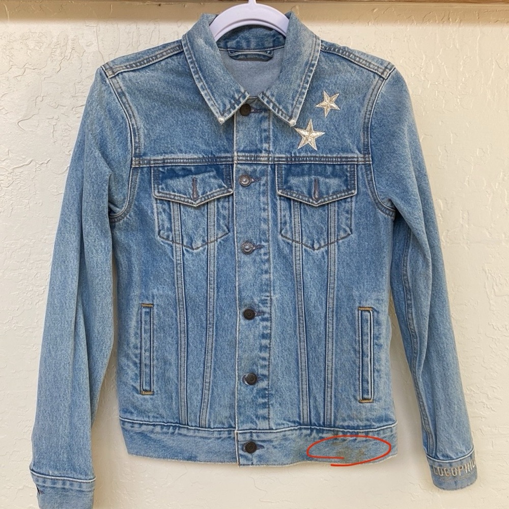 Logophile Patchwork Denim Jacket - image 2